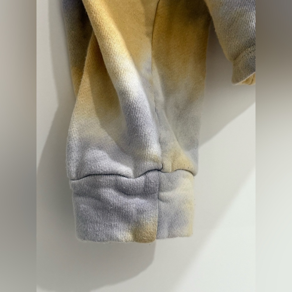 Dress Forum yellow + lavender cotton tie dye cropped hoodie (fair) - Picture 3 of 6